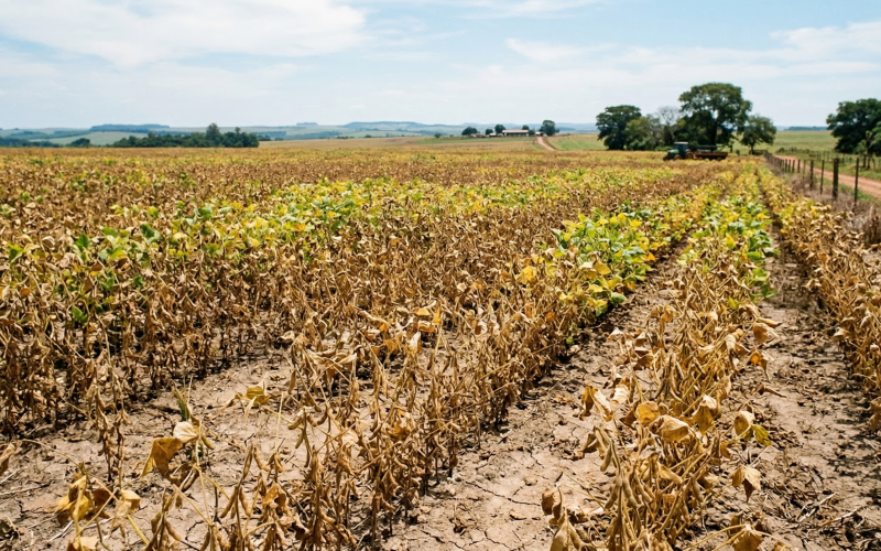 Produtividade da soja cai quase 10% no Rio Grande do Sul